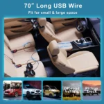 Car Fan 360° 3-speed Car Seat Back Cooling Fan USB Charge Du - Image 5