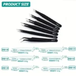 6pcs Precision Long Tweezers Set ESD Anti-Static Stainless S - Image 5
