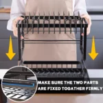 1 Pcs 2‑Tier Detachable Dish Drying Rack, Metal Multifunctio - Image 11