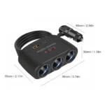 3 in 1 Dual USB Socket 120W Car Cigarette Lighter Splitter 1 - Image 6