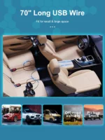 Car Fan 360° 3-speed Car Seat Back Cooling Fan USB Charge Du - Image 12
