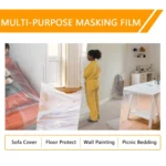 Pre-Taped Masking Film Protection PE Covering Cloth Tape for - Image 5