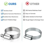 40PCS Hose Clamp Set - Stainless Steel Worm Gear Clamps For - Image 5