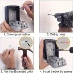 1pc Bnation Ultra-Secure Flip-Top Key Safe - Metal & Pla - Image 3