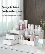 1pc White New Drawer Makeup Storage Box Dormitory Finishing - Image 15