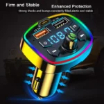 Car Bluetooth 5.0 FM Transmitter Wireless Adapter Mic Audio - Image 12