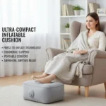 Inflatable Foot Rest Pillow for Travel, Portable Under Seat - Image 2