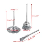 9Pcs/set Steel Wire Brush For Dremel Rotary Tool Paint Rust - Image 6