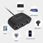 3 in 1 Dual USB Socket 120W Car Cigarette Lighter Splitter 1 - Image 3